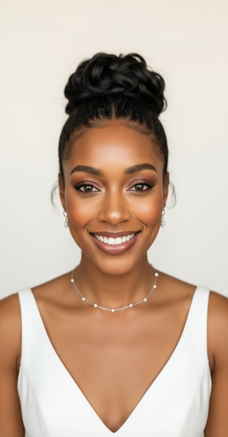 After Bridal Messy Bun